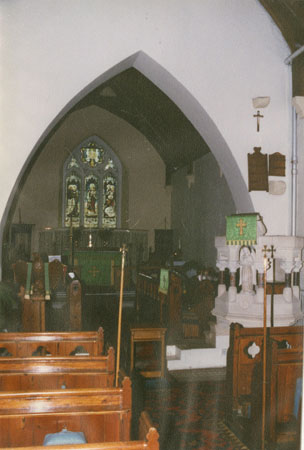 Photograph of the interior of St Jerome�s Church Llangwm Pembrokeshire